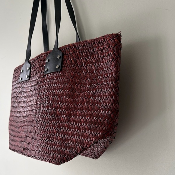ALL SAINTS  Mosley Straw Leather Tote - Picture 5 of 10